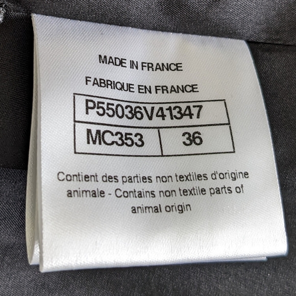 Chanel Skirt Black+Gold Fantasy Tweed Lambskin Trimmed Logo Side + Pocket Zipper - Picture 15 of 16